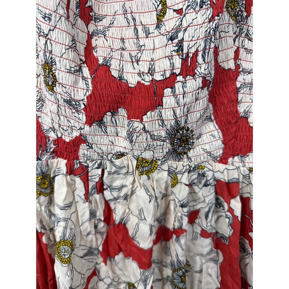 NWT Free People Heat Wave Floral Print Smocked Maxi Dress Womens Size XL Brunch - Picture 9 of 15